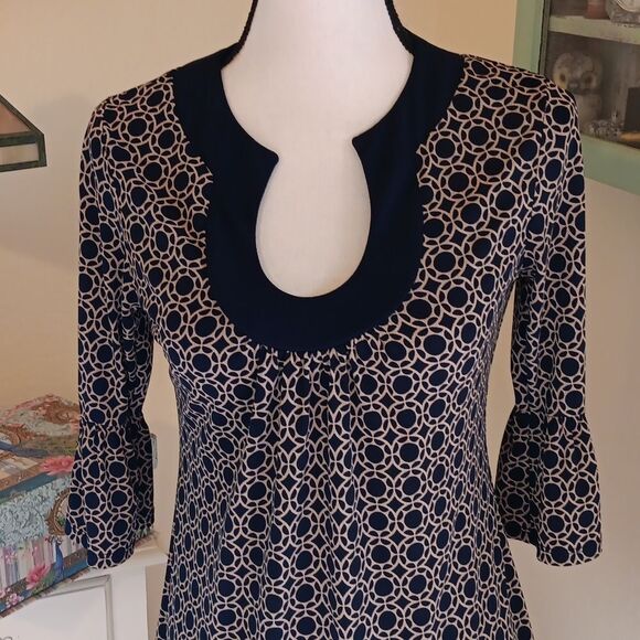 Enfocus Studio Windowpane Dress. Shift. Windowpane - Picture 2 of 10